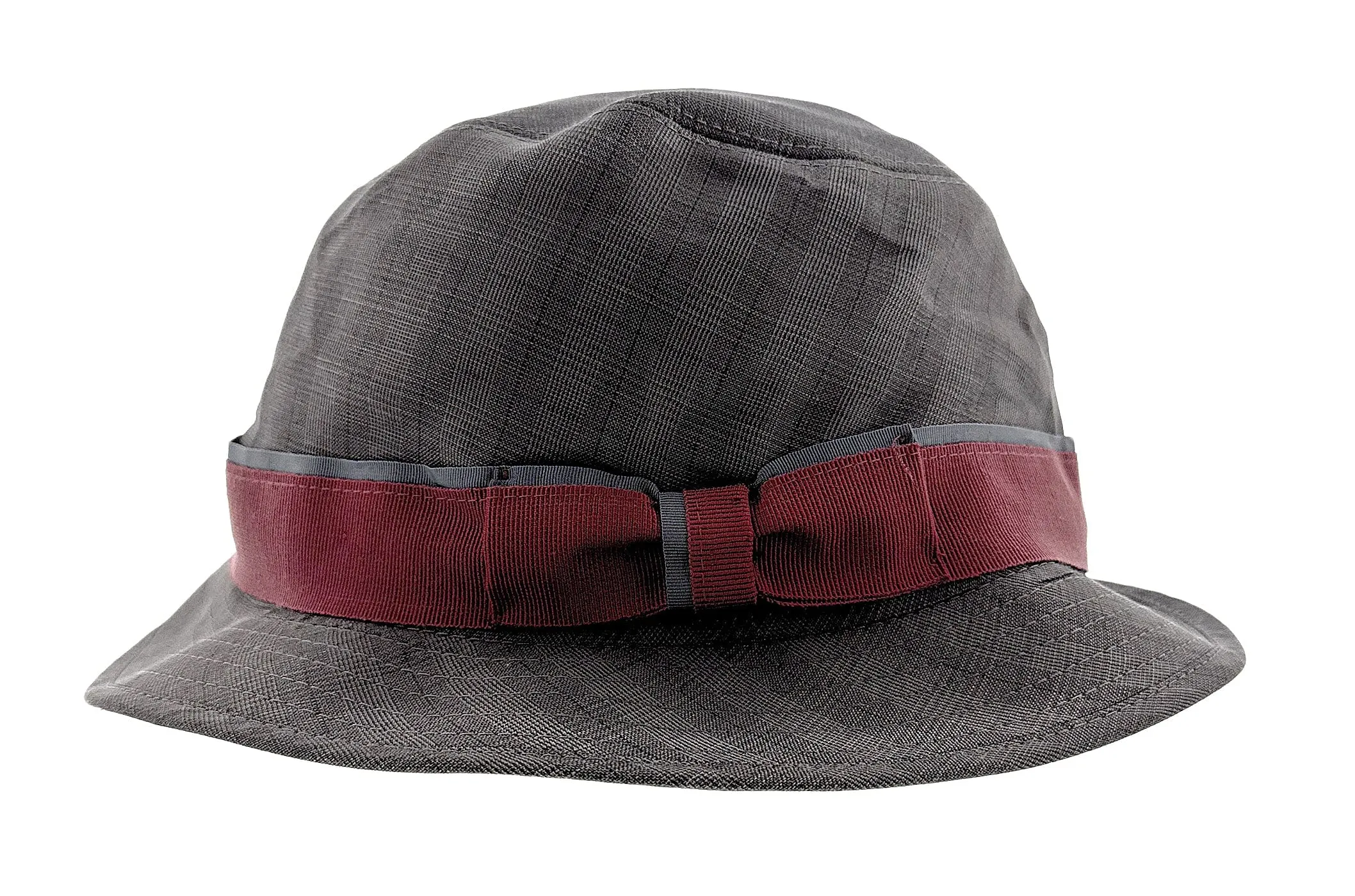 Dolce & Gabbana Linen Blend  Grey Plaid Bucket Hat-Adult M