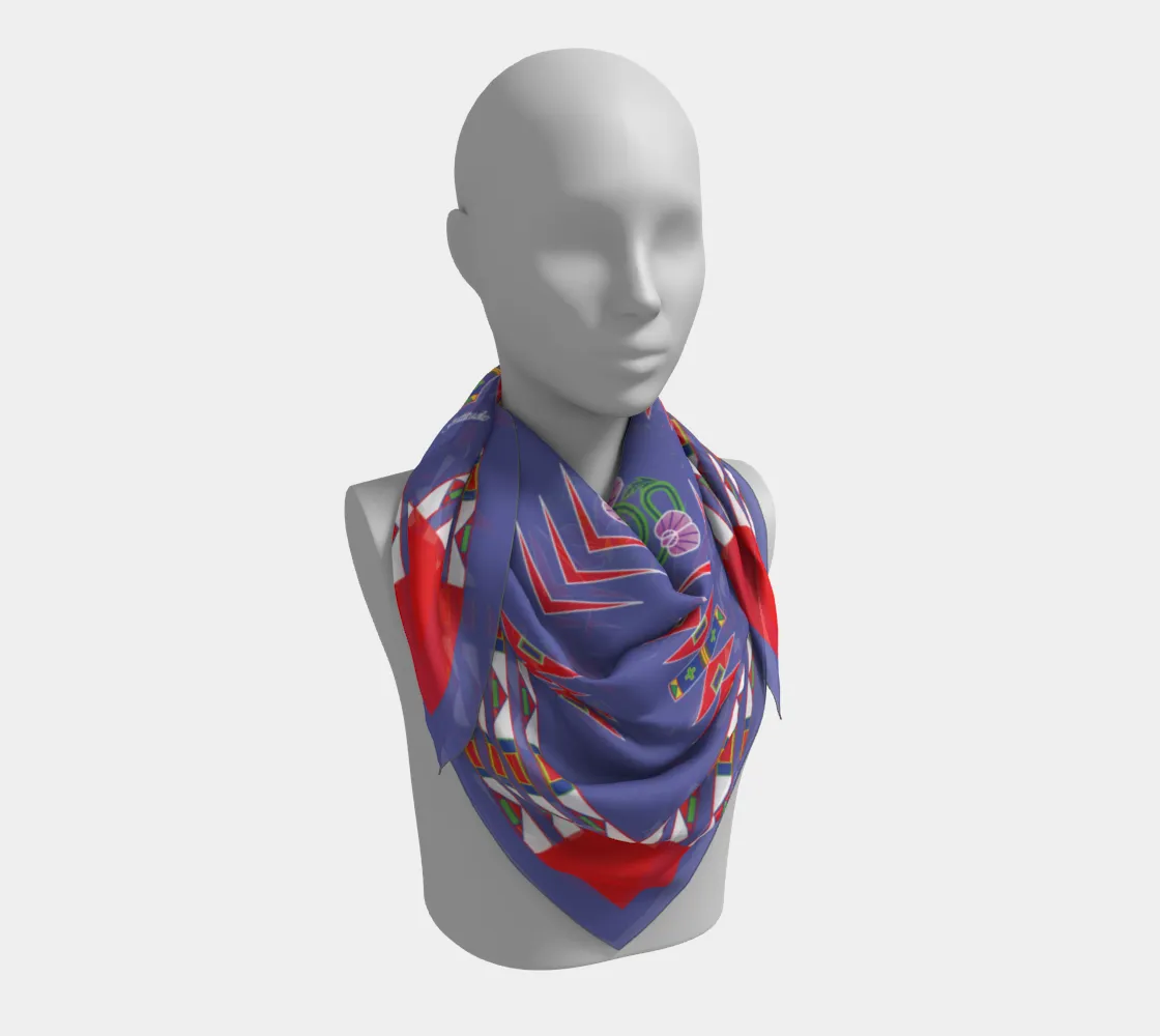 Gratitude Peri Square Scarf