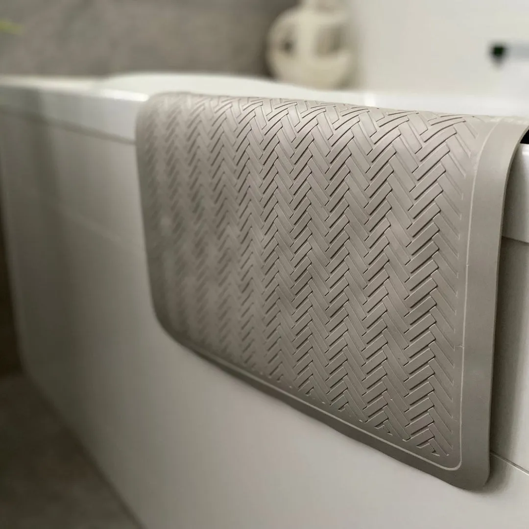 Grey Natural Rubber Bath/Shower Mat