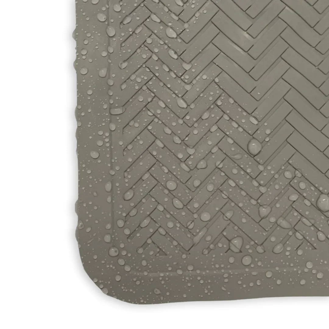 Grey Natural Rubber Bath/Shower Mat