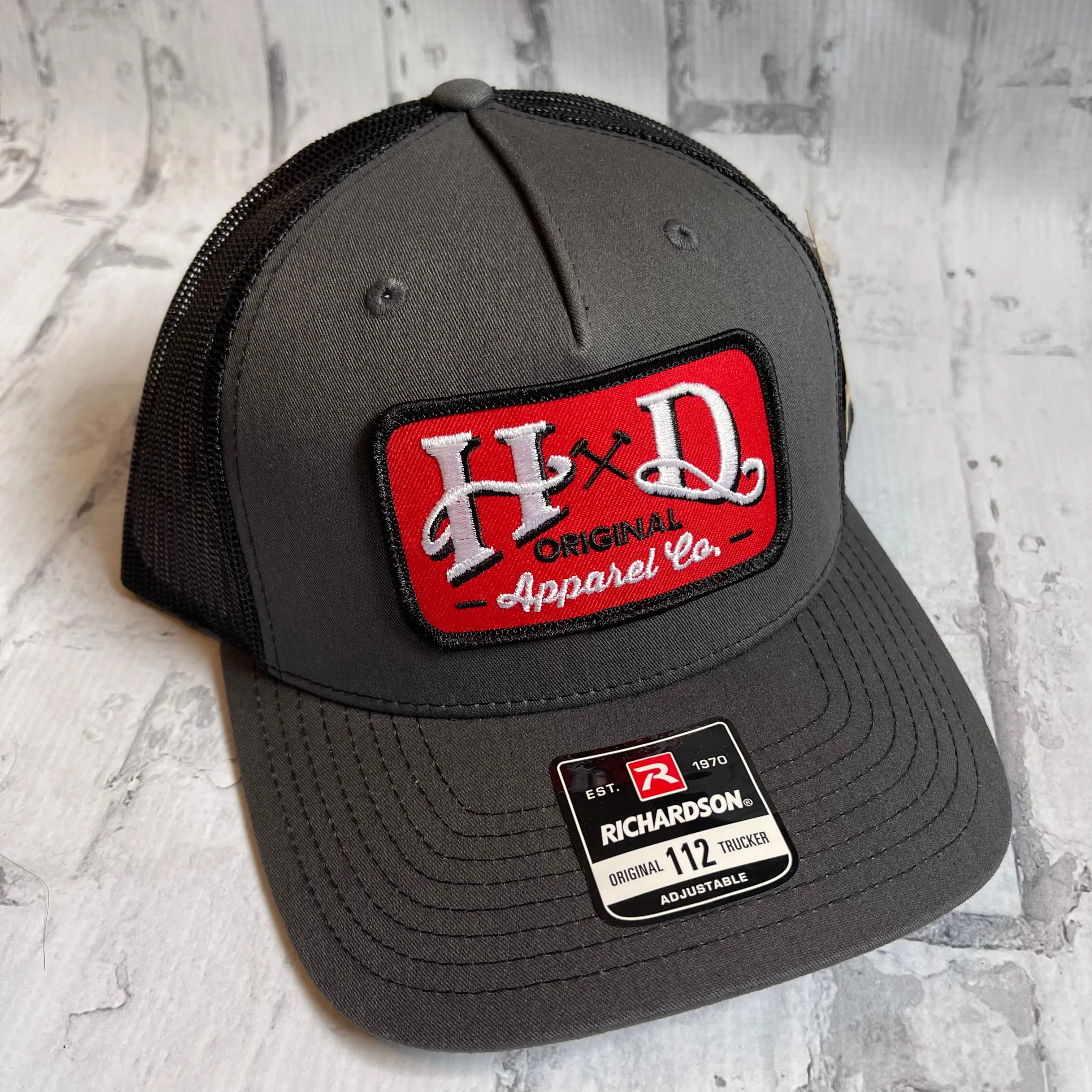 Hammer Down "Work Wear" Hat - Charcoal with Woven Patch