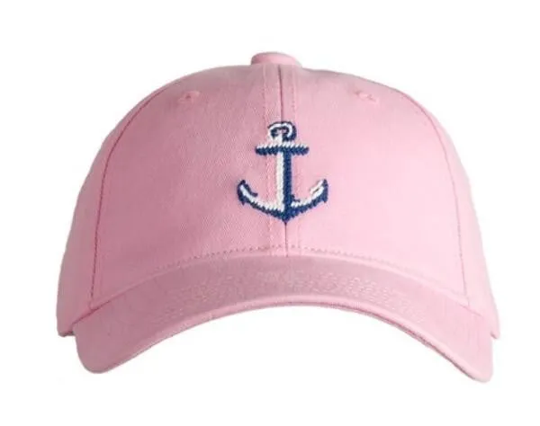 Harding Lane Kids Needlepoint Baseball Hat - Anchor on Light Pink