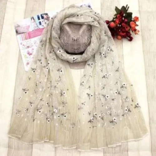 Lightweight Mini Floral Scarf