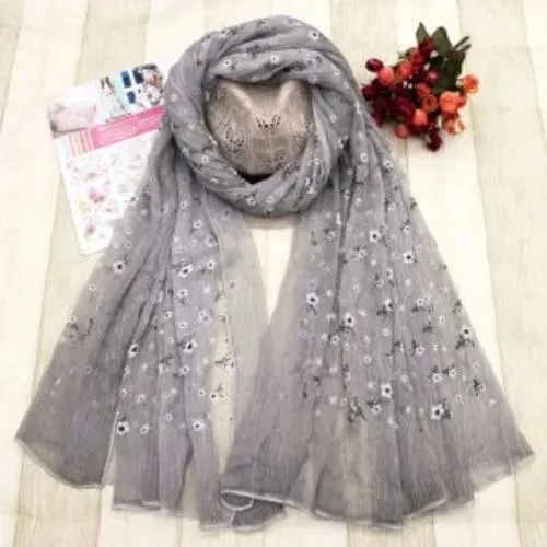 Lightweight Mini Floral Scarf