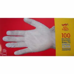 Powder Free Vinyl Gloves Clear L Size 100 pack
