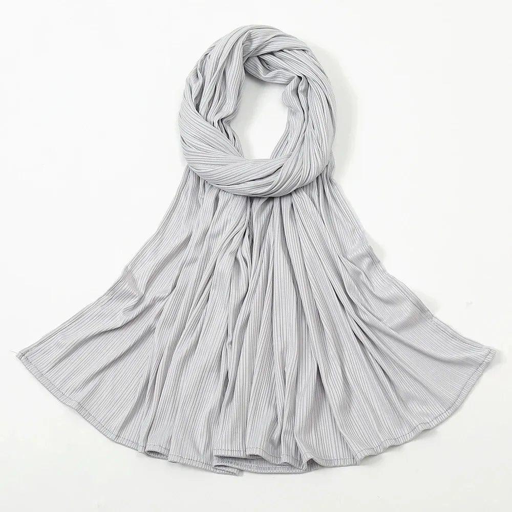 Ribbed Jersey Hijabs - Ash