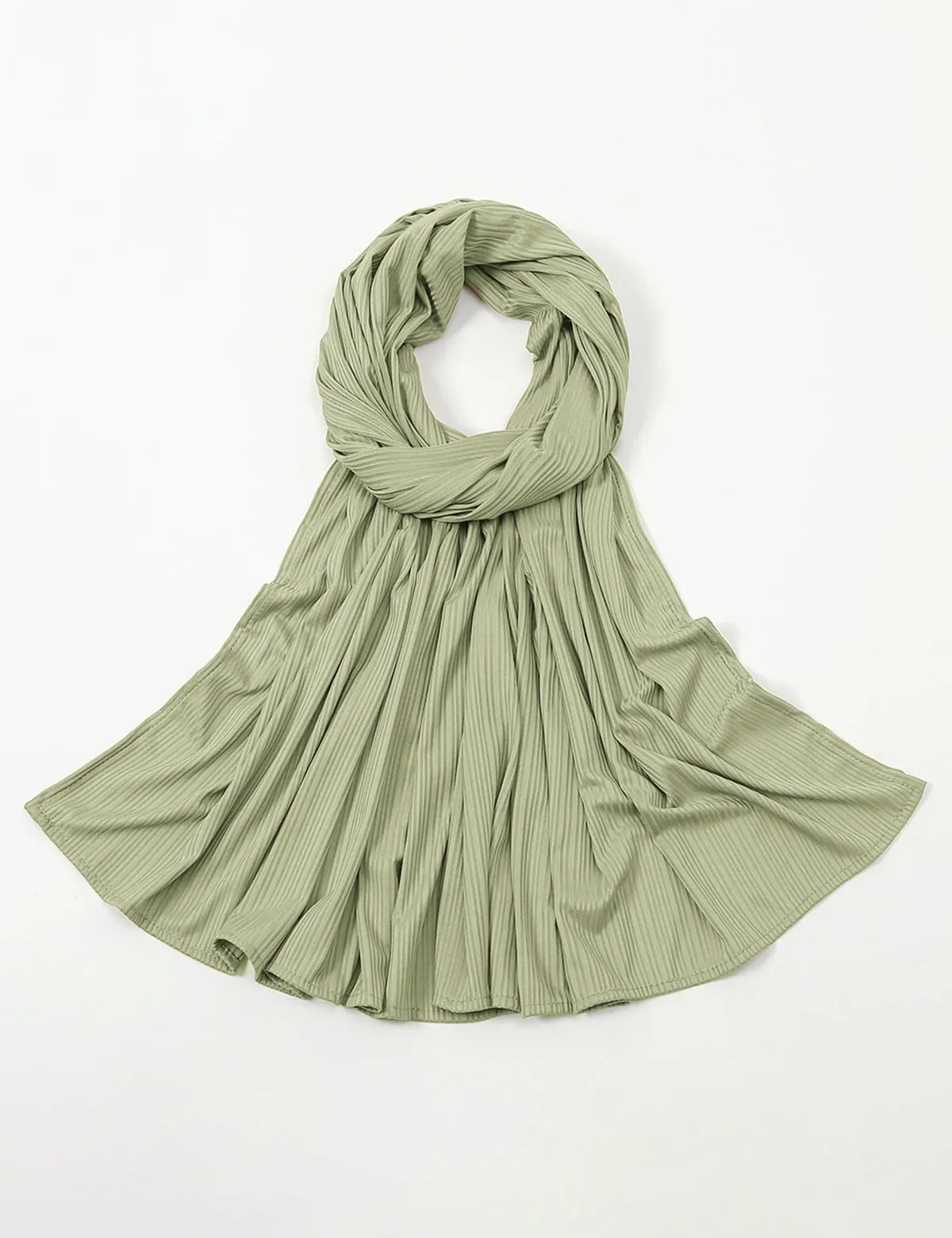Ribbed Jersey Hijabs - Olive