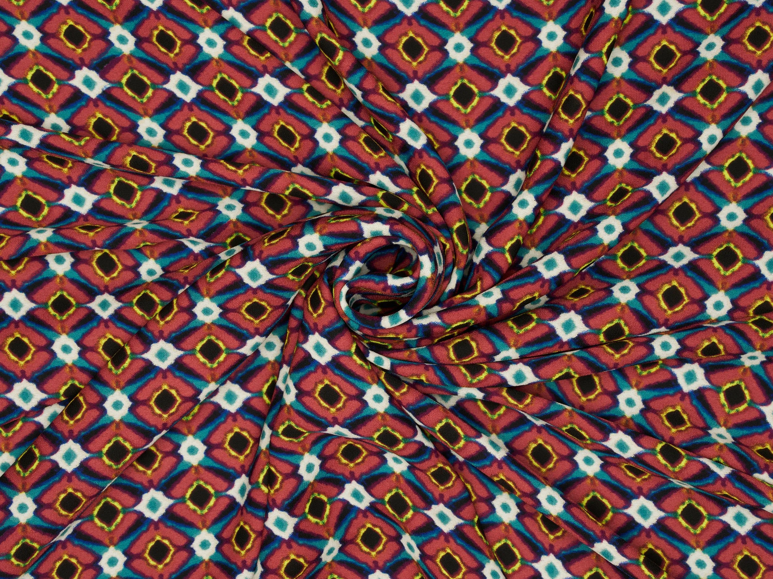 Small pattern diamond print  - Chiffon fabric by the yard