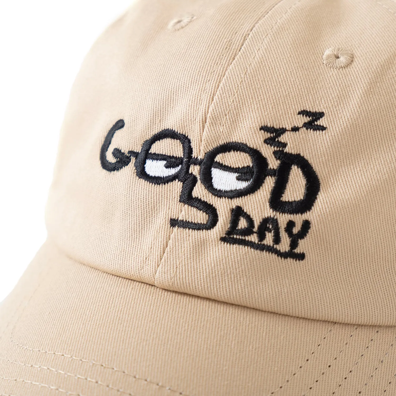 (ZC259) Sleepy Eyes Graphic Embroidery Cap